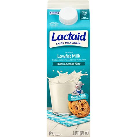 Lactaid® Lowfat Milk 1 qt. Carton | Lactose Free | Clements'