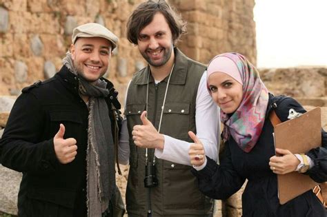 MAHER ZAIN at the set of wahishna with the music director Muhammad Bayazid and his wife samah shafi