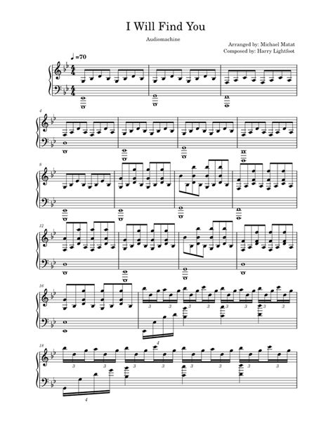 Audiomachine - I Will Find you Sheet music for Piano (Solo) | Musescore.com