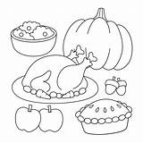 Premium Vector  Thanksgiving feast coloring Page For Kids sketch template