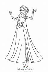 Elsa Coloring Pages 2023  And Learn sketch template