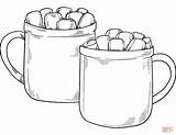 Hot Cocoa Mugs coloring Page  Free Printable Coloring Pages sketch template