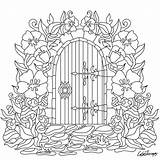 Garden Gate Coloring Pages Sketch Page sketch template