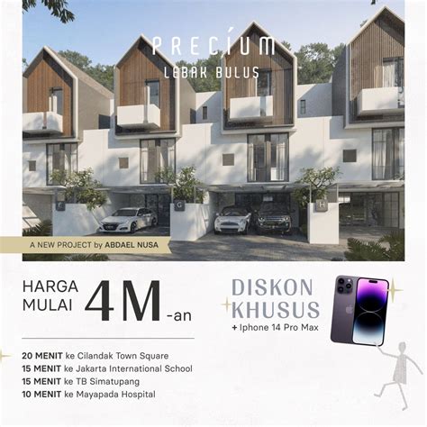 PRECIUM LEBAK BULUS Townhouse - Harga mulai Rp 4 M an