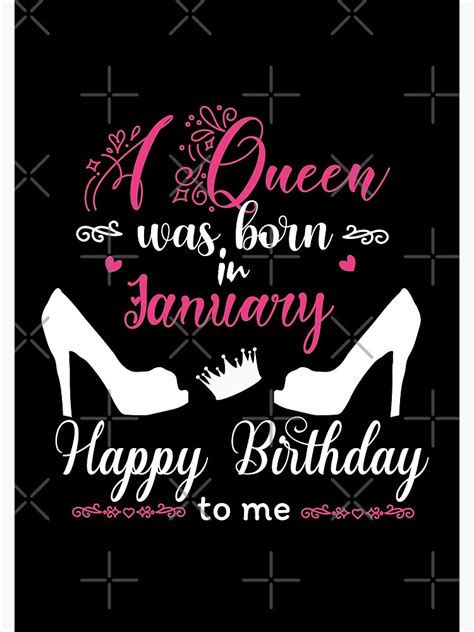 "January Birthday Quotes for birthday queen" Greeting Card for Sale by ...