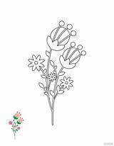 Pink Floral Coloring Page In PDF  Download Templatenet sketch template