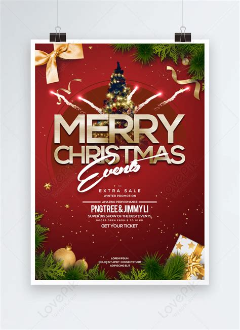 Modern stylish golden effect christmas theme holiday poster template image_picture free download ...