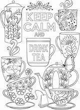 Tea Coloring Book Pages sketch template