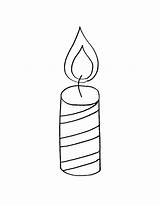 Candle Coloring Pages Free Printable PDF sketch template