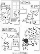 Library Rules Coloring Pages sketch template