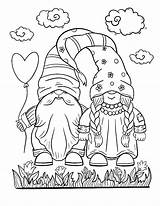 Gnome Coloring Pages  Free Printable sketch template
