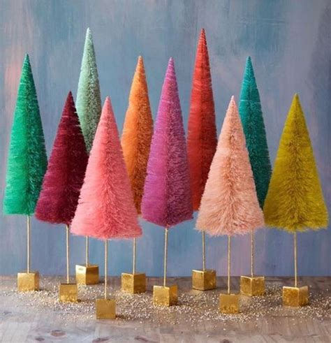 Bottle Brush Christmas Trees | Julpynt, Pyssel