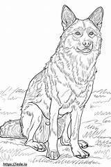 Czechoslovakian Wolfdog Full Body coloring page sketch template