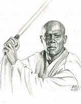 Windu Mace Coloring Pages Wars Star Printable Clones Episode Yoda  sketch template