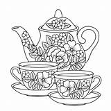 Tea Pot Coloring Pages sketch template