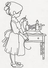 Sewing Machine Coloring Pages sketch template
