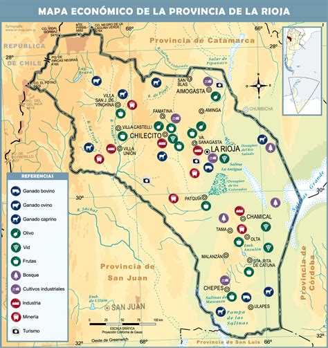 Economic map of the Province of La Rioja, Argentina | Gifex