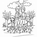 Refugees Walking Drawing Sketch Coloring Page sketch template