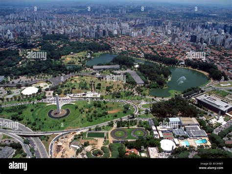 Aerial view of Ibirapuera Park Sao Paulo Brazil 02 25 02 Stock Photo ...