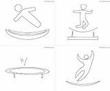 Four Coloring Free Printable Trampoline coloring pages For Kids sketch template