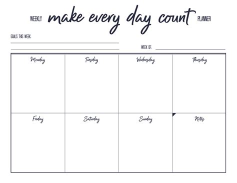 Paper Printable Weekly Planner Calendar Paper & Party Supplies ...