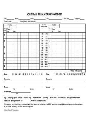 30 Printable Volleyball Scoresheet Forms and Templates - Fillable ...