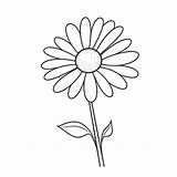 Daisy Drawing Free Printable Coloring Page For Kids Outline Sketch  sketch template