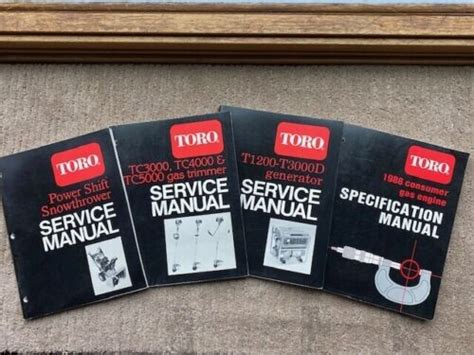 TORO Service Manuals | eBay