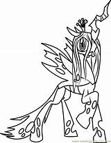 Queen Chrysalis Coloring Page For Kids  Free My Little Pony sketch template
