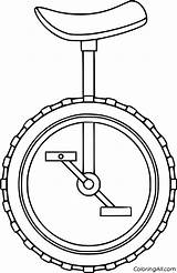 Unicycle Coloring Pages 37 Free Printables  ColoringAll sketch template