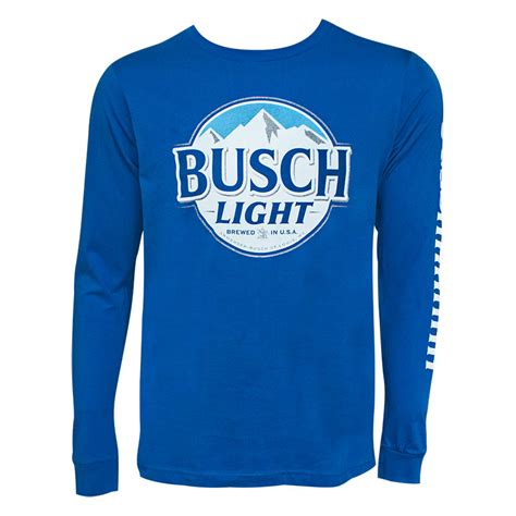 Busch Light Men's Blue Long Sleeve Buschhhhhh T-Shirt