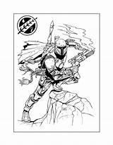 Mace Windu Bounty Hunter Boba Fett Coloring Pages Star Wars Tv  sketch template