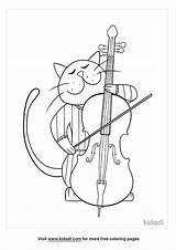 Cello Coloring Pages Music Instruments Instrument Musical Orchestra  sketch template