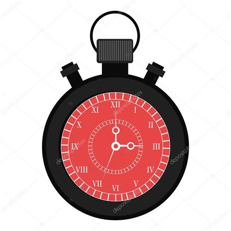 Black and red stopwatch, vector graphic Stock Vector Image by ©yupiramos #115054384