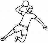 Dibujo De jugador Balonmano Para Colorear  Dibujos sketch template