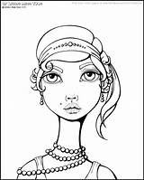 Flapper Coloring Pages For Adults Sketch Coloring Page sketch template