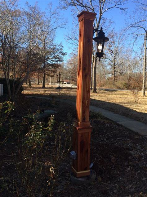 Eastern Red Cedar Light Post - by Jay @ LumberJocks.com ~ woodworking community | Outdoor post ...