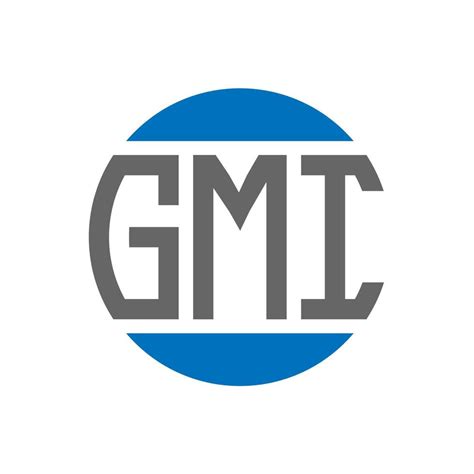 GMI letter logo design on white background. GMI creative initials circle logo concept. GMI ...