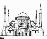Hagia Sophia  Istanbul Turkey coloring Page 2 Zeichnen sketch template