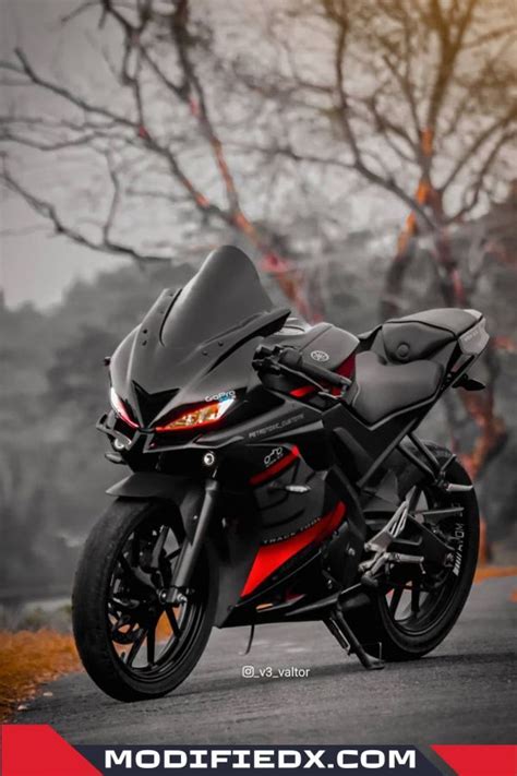 Modified Black-Red Yamaha R15 V3 - ModifiedX | R15 v3 wallpaper black hd, Bike photo, Bike pic