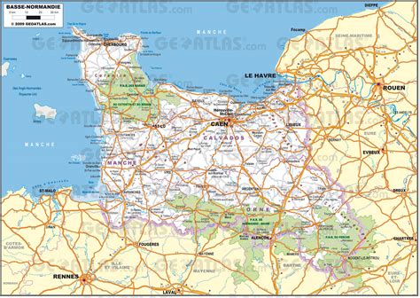 Carte Basse Normandie » Vacances - Arts- Guides Voyages