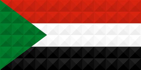 Artistic flag of Sudan with geometric wave concept art design 3551016 Vector Art at Vecteezy