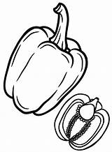 Bell Pepper Free Coloring Page  Printable Pages sketch template