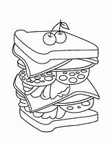 Sandwich coloring Page  Free Printable Coloring Pages sketch template