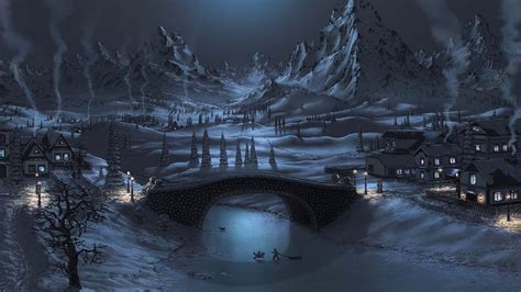 winter night-Digital Art design HD Wallpaper-1920x1080 Download ...