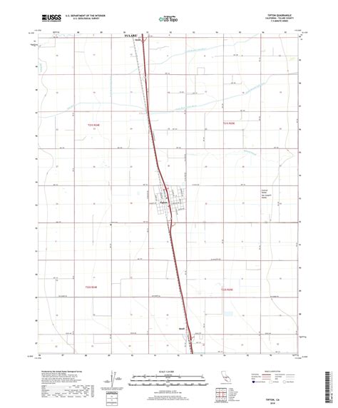 MyTopo Tipton, California USGS Quad Topo Map