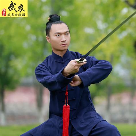 Handmade Linen Tai Chi Uniform Wushu, Kung Fu,martial Art Suit,Turn up Cuff Taiji Clothes,Flax ...
