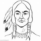 Pilgrim Coloring Indians Pilgrims Printable Indian Colouring Template  sketch template