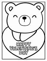 A valentines Day Card With Teddy Bear Holding Heart And The Words  sketch template