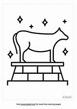 Golden Calf Coloring Bible Moses Kids Pages Crafts Church School  sketch template